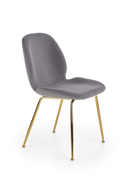 Krzesło tapicerowane K381 VELVET szare 855126
