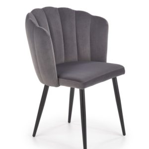 Krzesło tapicerowane K386 VELVET szare 855279 Krzesło tapicerowane K386 VELVET szare 855279