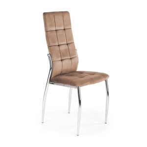Krzesło tapicerowane K416 VELVET beżowe 840986