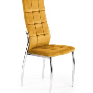 Krzesło tapicerowane K416 VELVET musztardowe 840989