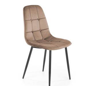 Krzesło tapicerowane K417 VELVET beżowe 864728