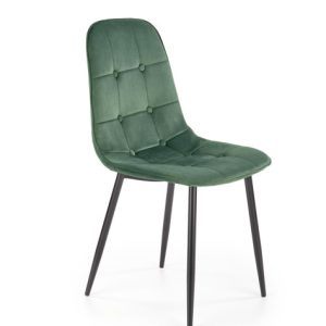 Krzesło tapicerowane K417 VELVET ciemno zielone 854117