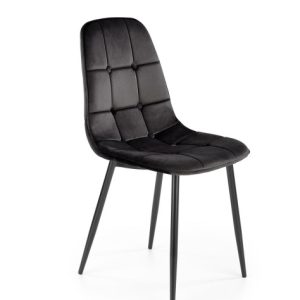 Krzesło tapicerowane K417 VELVET czarne 854111