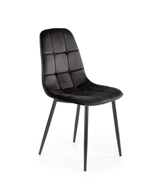 Krzesło tapicerowane K417 VELVET czarne 854111