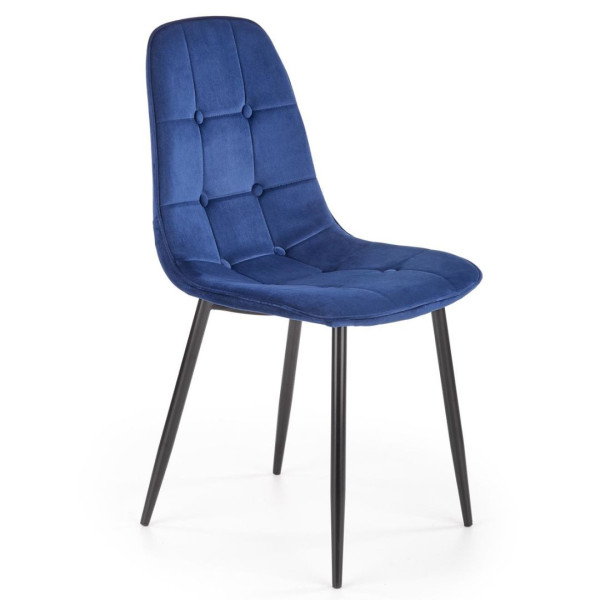 Krzesło tapicerowane K417 VELVET granatowe 841106