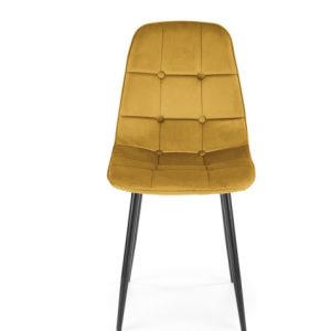 Krzesło tapicerowane K417 VELVET musztardowe 865225