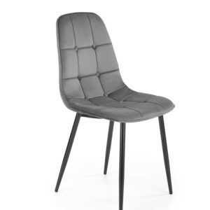 Krzesło tapicerowane K417 VELVET szare 859460