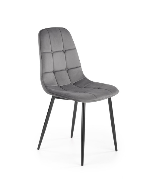 Krzesło tapicerowane K417 VELVET szare 859460