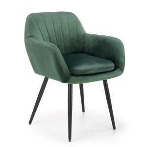 Krzesło tapicerowane K429 VELVET ciemnozielone 841066