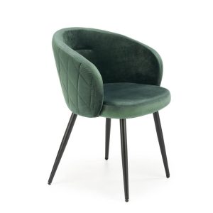 Krzesło tapicerowane K430 VELVET ciemnozielone 841074