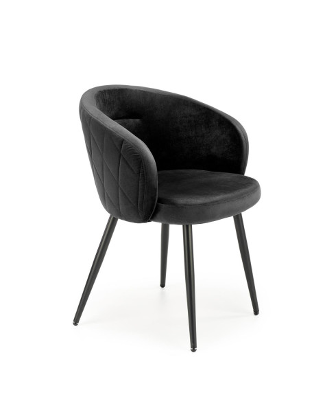Krzesło tapicerowane K430 VELVET czarne 858980