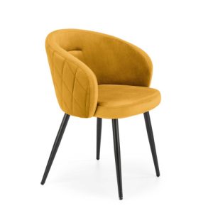Krzesło tapicerowane K430 VELVET musztardowy 841117 Krzesło tapicerowane K430 VELVET musztardowy 841117
