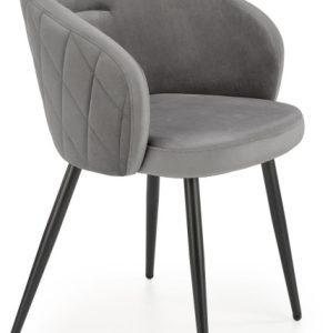 Krzesło tapicerowane K430 VELVET szare 386632 Krzesło tapicerowane K430 VELVET szare 386632