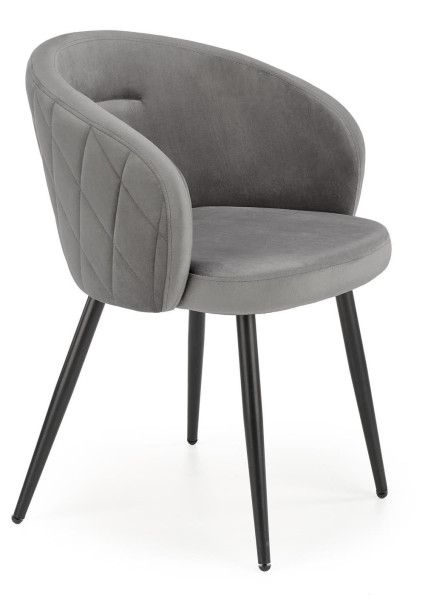 Krzesło tapicerowane K430 VELVET szare 386632