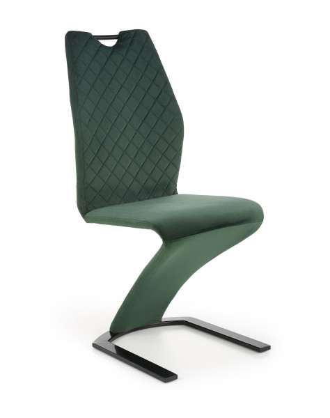Krzesło tapicerowane K442 VELVET ciemnozielone 865209