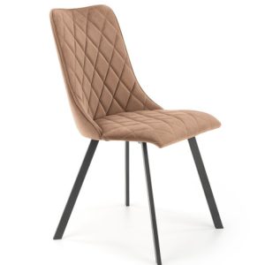 Krzesło tapicerowane K450 VELVET beżowe 858998 Krzesło tapicerowane K450 VELVET beżowe 858998