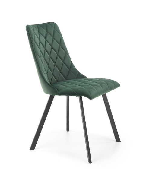 Krzesło tapicerowane K450 VELVET ciemnozielone 859011