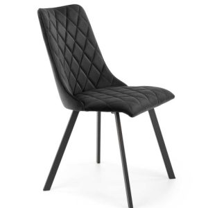 Krzesło tapicerowane K450 VELVET czarne 858992 Krzesło tapicerowane K450 VELVET czarne 858992