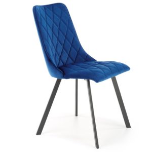 Krzesło tapicerowane K450 VELVET granatowe 841108 Krzesło tapicerowane K450 VELVET granatowe 841108