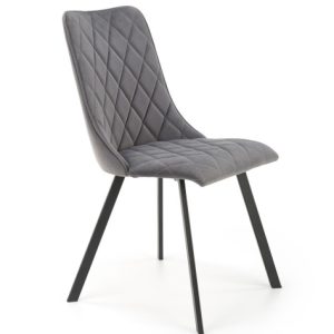 Krzesło tapicerowane K450 VELVET szare 841100 Krzesło tapicerowane K450 VELVET szare 841100