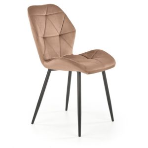 Krzesło tapicerowane K453 VELVET beżowe 855247 Krzesło tapicerowane K453 VELVET beżowe 855247
