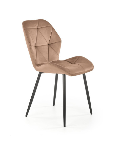 Krzesło tapicerowane K453 VELVET beżowe 855247