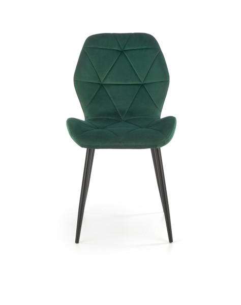 Krzesło tapicerowane K453 VELVET ciemnozielone 864743