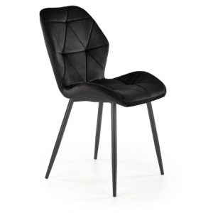 Krzesło tapicerowane K453 VELVET czarne 855237