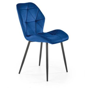 Krzesło tapicerowane K453 VELVET granatowe 855268