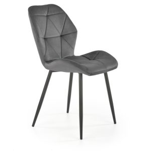 Krzesło tapicerowane K453 VELVET szare 841065