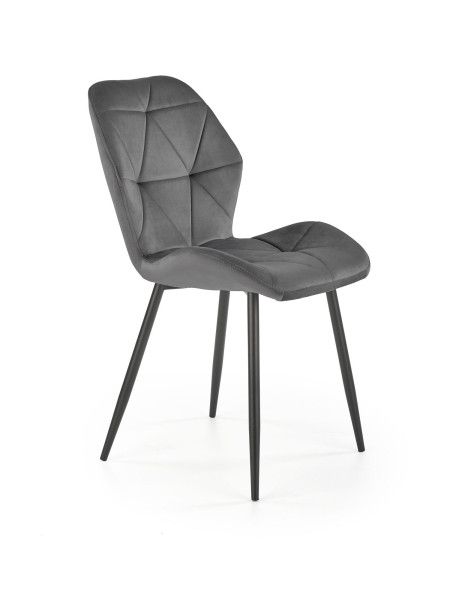 Krzesło tapicerowane K453 VELVET szare 841065