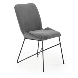 Krzesło tapicerowane K454 VELVET szare 868480
