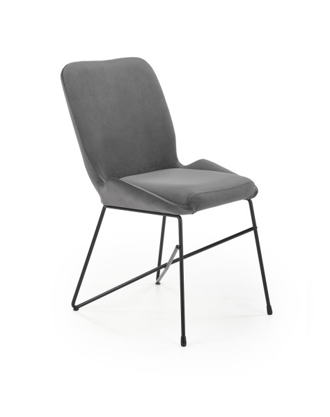 Krzesło tapicerowane K454 VELVET szare 868480