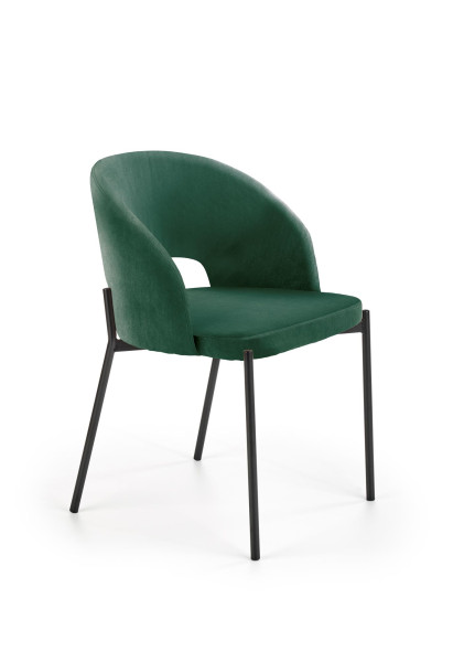 Krzesło tapicerowane K455 VELVET ciemnozielone 841116