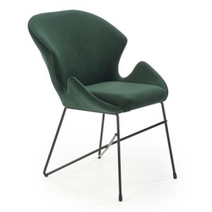 Krzesło tapicerowane K458 VELVET ciemnozielone 1003384