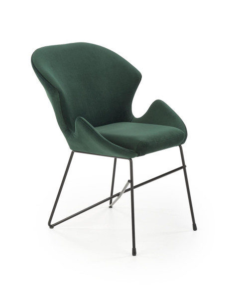 Krzesło tapicerowane K458 VELVET ciemnozielone 1003384
