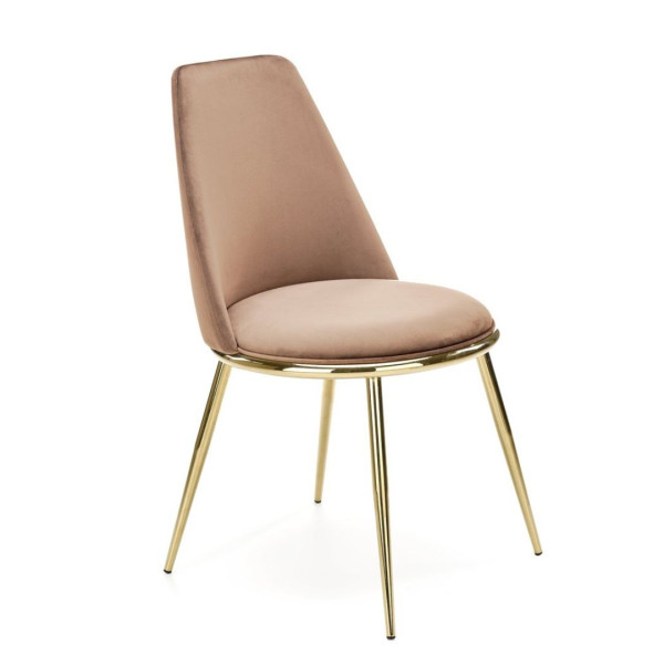 Krzesło tapicerowane K460 VELVET beżowe 841090