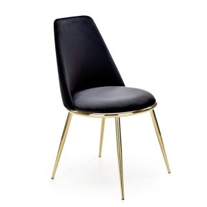 Krzesło tapicerowane K460 VELVET czarne 841107