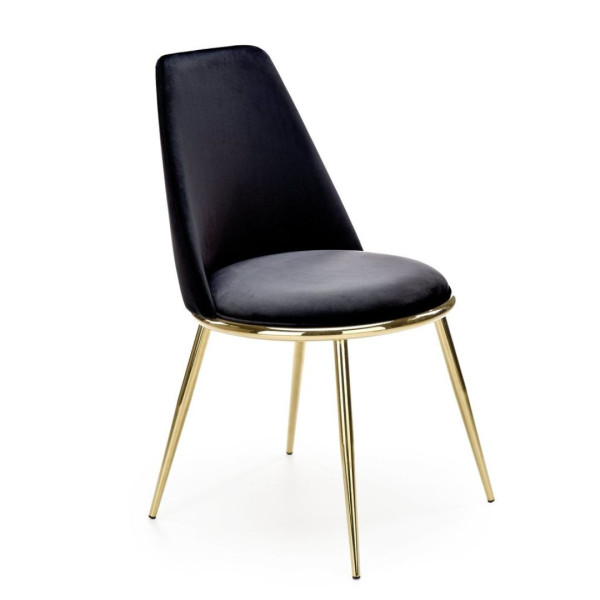 Krzesło tapicerowane K460 VELVET czarne 841107