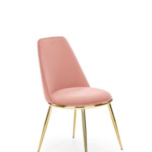 Krzesło tapicerowane K460 VELVET różowe 864721