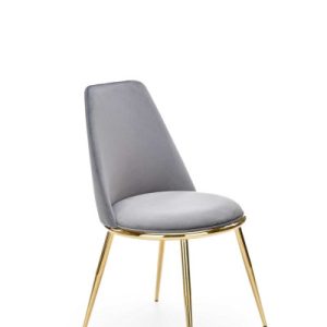 Krzesło tapicerowane K460 VELVET szare 855278