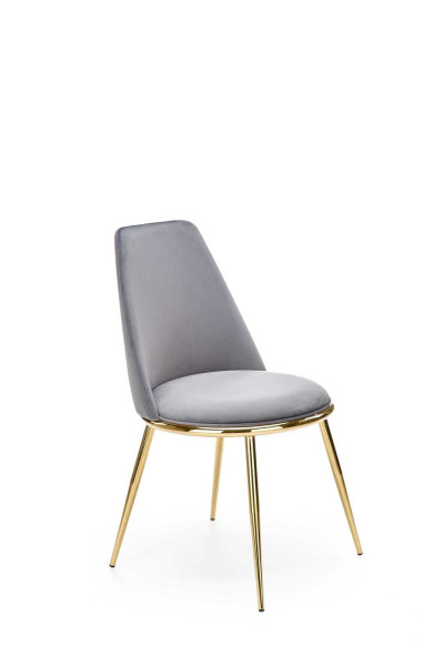 Krzesło tapicerowane K460 VELVET szare 855278
