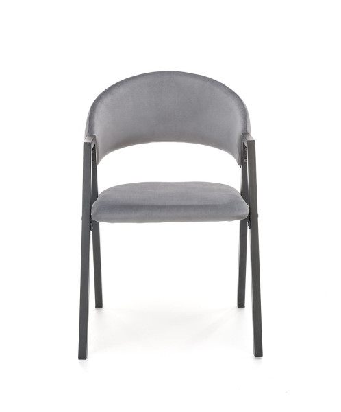 Krzesło tapicerowane K473 VELVET szare 865213