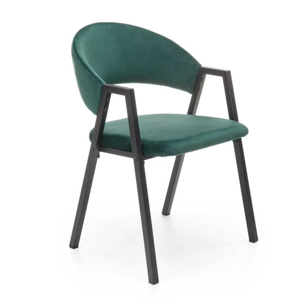 Krzesło tapicerowane K473 VELVET zielone 841104