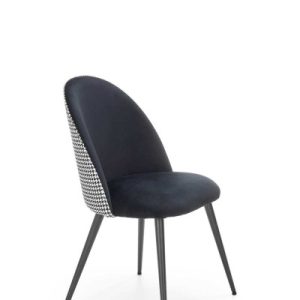 Krzesło tapicerowane K478 czarne/białe 865193