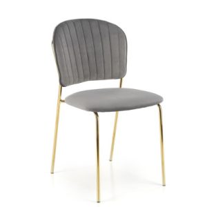 Krzesło tapicerowane K499 VELVET szare 865202