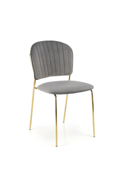 Krzesło tapicerowane K499 VELVET szare 865202