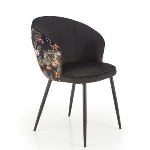 Krzesło tapicerowane K506 VELVET czarne 865233