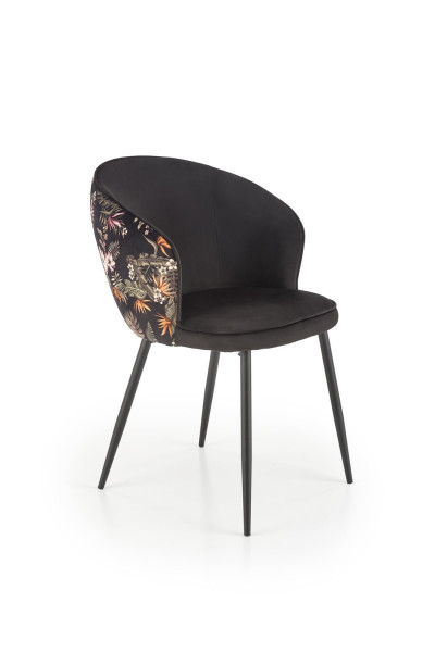 Krzesło tapicerowane K506 VELVET czarne 865233