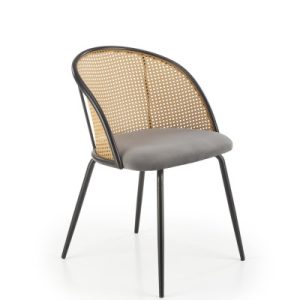 Krzesło tapicerowane K508 VELVET szare 868471